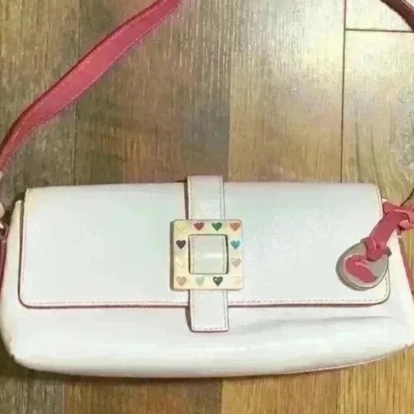 Dooney & Bourke Y2K Pink and White Leather Shoulder Bag Women’s - Picture 9 of 10